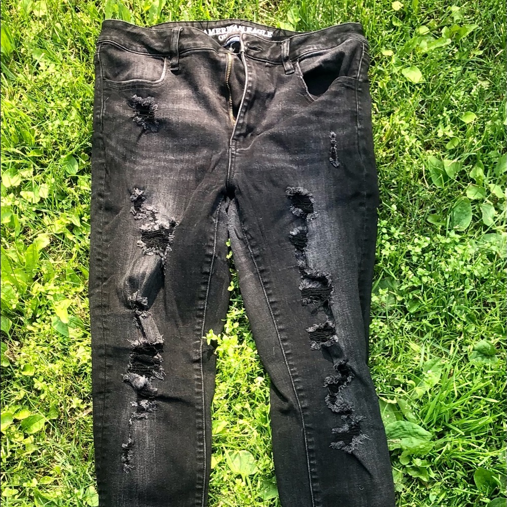 American Eagle Destressed Super Super Stretch Jean